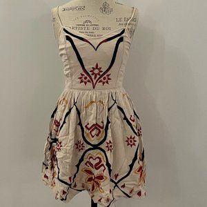 Free People Embroidered Print Dress